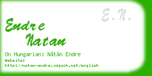 endre natan business card