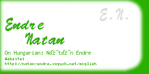 endre natan business card